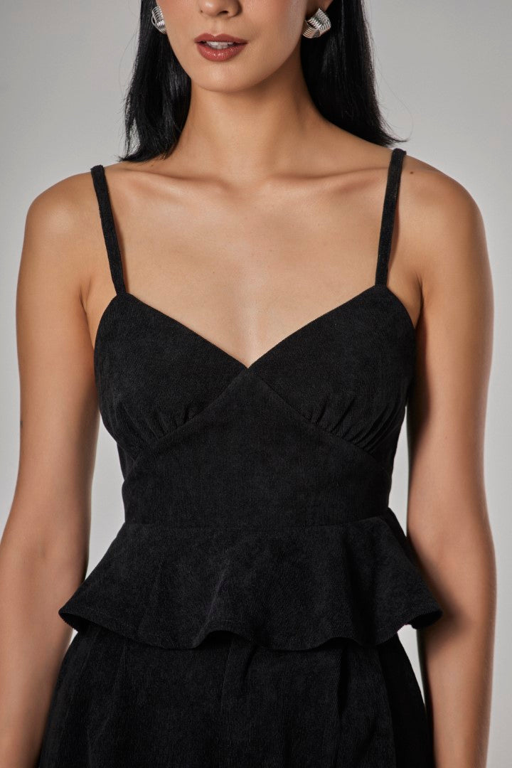 Top Alça Com Babados Ômega + Bermuda Ômega