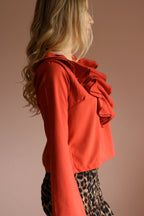 Blusa com Babados Laranja
