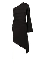 Vestido Assimétrico Orquídea - Preto