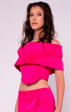 Top Corset Hortênsia - Rosa