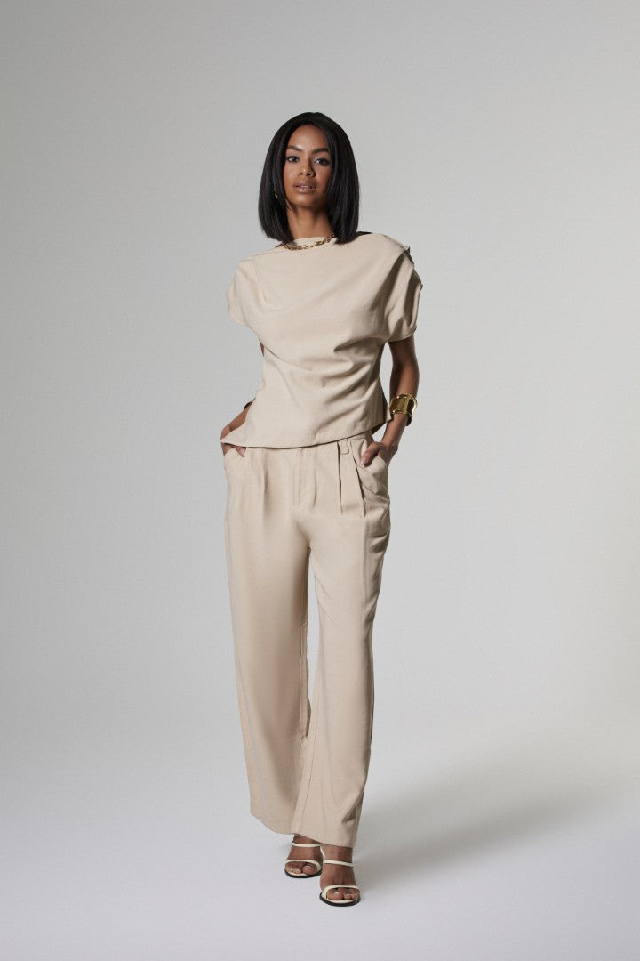 Blusa Alfaiataria Solo Bege