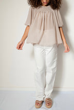 Jeans Branco Cintura Alta