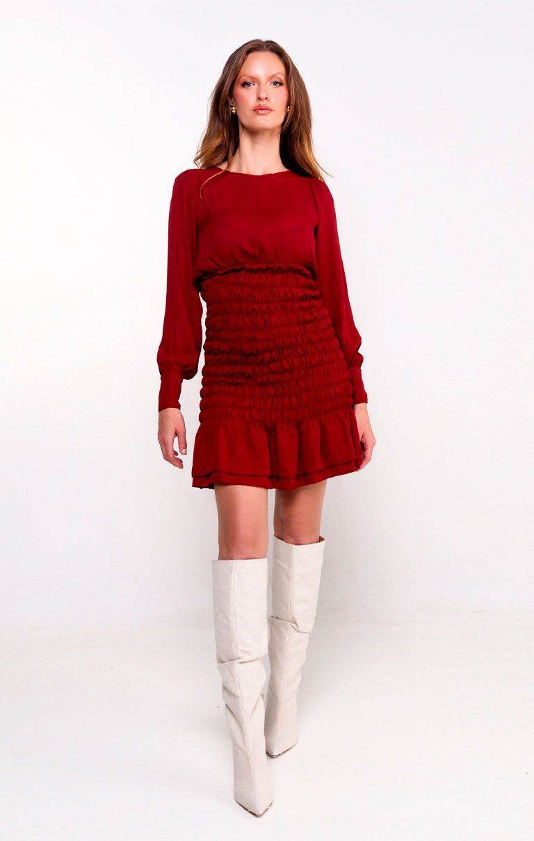 Vestido Manga Longa Madrid - Cherry