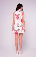 Vestido Gola Drapeada Peônia