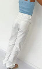 Jeans Branco Cintura Alta