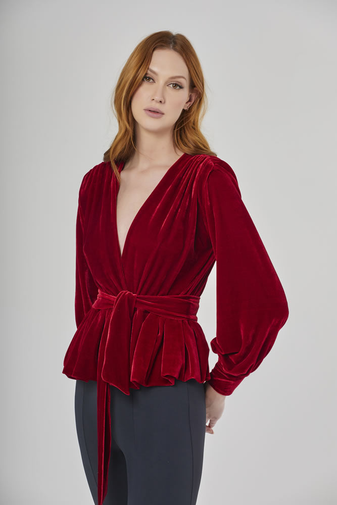 Blusa Babado Velvet