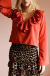 Blusa com Babados Laranja